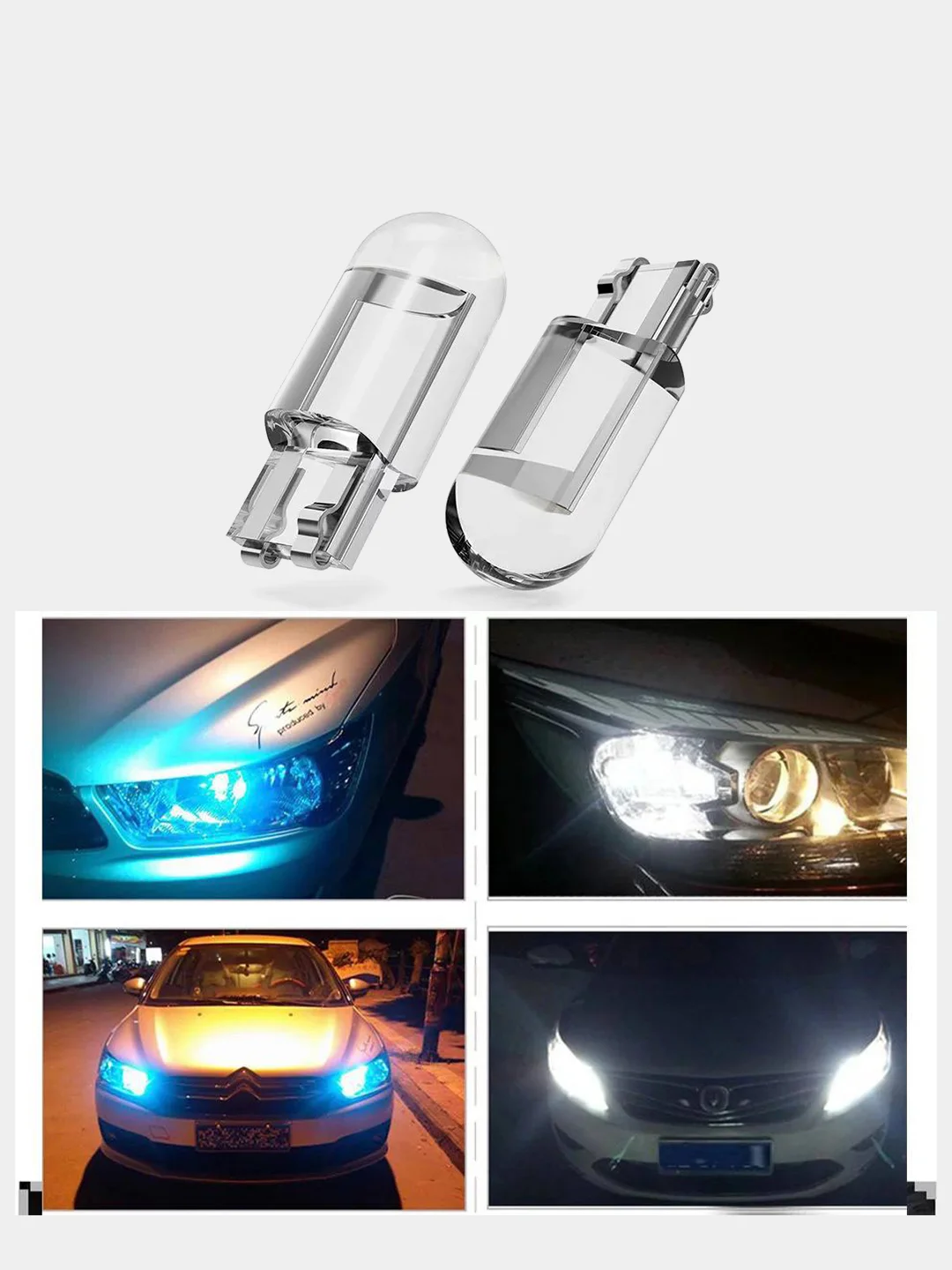 Белый светодиодные габаритные LED лампочки лампы / огни / габаритки T10/W5W, белый цвет