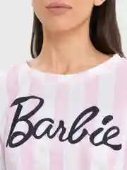 Женская пижама с принтом "Barbie": футболка с длинным рукавом и шорты