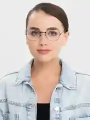 Угольный круглые имиджевые очки