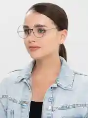 Угольный круглые имиджевые очки