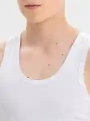 Белый майка мужская, базовая, хлопок