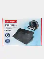 Подставка вентилятор для ноутбука с охлаждением, 2 порта Usb-a, подсветка, Brauberg 513617