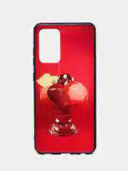 Вишнёвый чехол для Samsung Galaxy A52 (A525), с рисунком, глянцевый