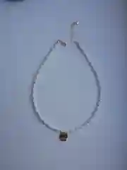 Белый чокер с подвеской "Луна"