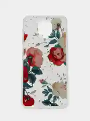 Красный чехол Summer Flowers для Xiaomi Redmi Note 9S