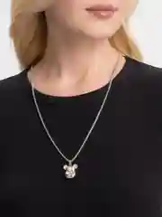 Серый металлик цепочка с подвеской "Мишка"