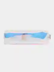 Серебряный пенал школьный,зеркальный