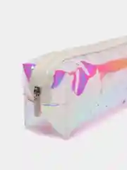 Серебряный пенал школьный,зеркальный