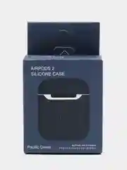Темно-синий силиконовый чехол AA для наушников Apple Airpods 1/2