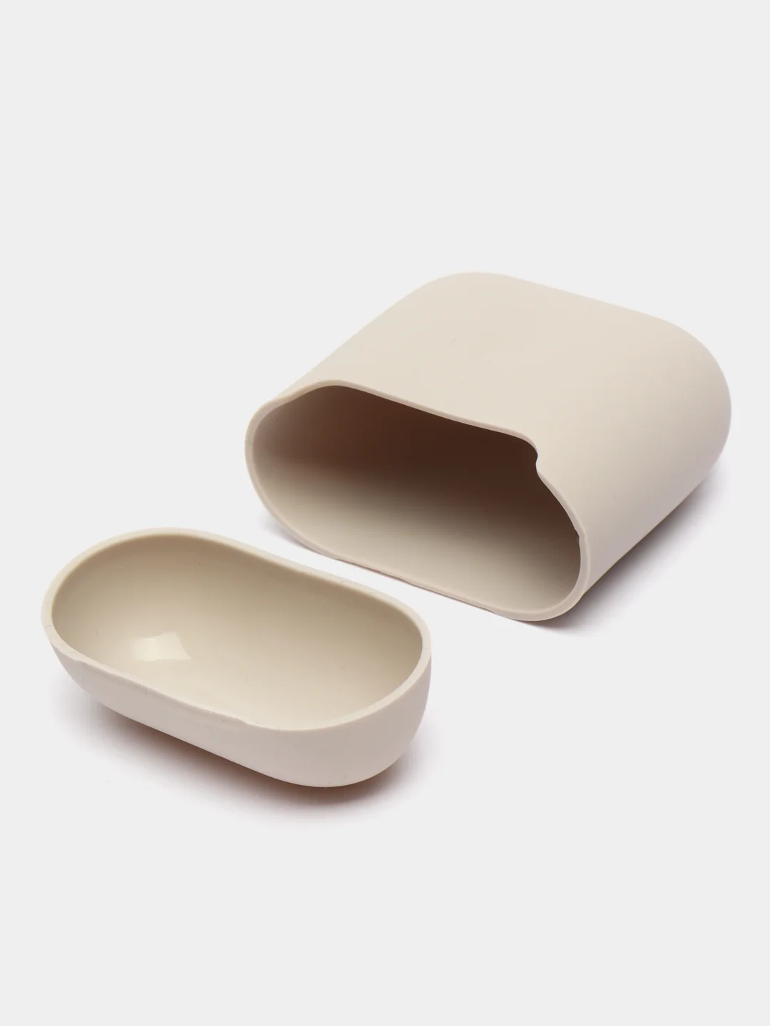 Бежевый меланж силиконовый чехол AA для наушников Apple Airpods 1/2