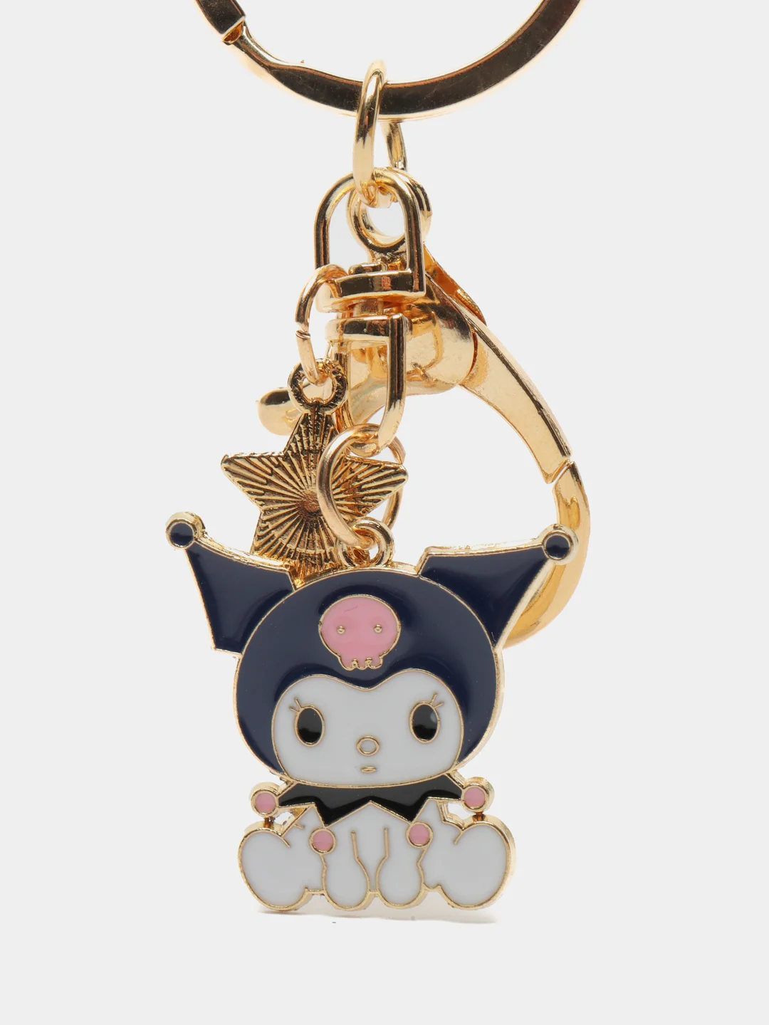 Черный брелок My Melody, Kuromi, Sinnamoroll, Hello Kitty