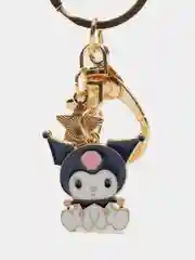 Черный брелок My Melody, Kuromi, Sinnamoroll, Hello Kitty