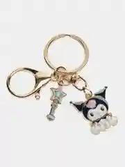 Черный брелок My Melody, Kuromi, Sinnamoroll, Hello Kitty