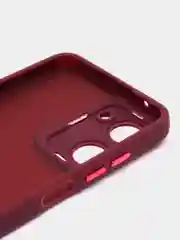 Бордовый чехол матовый для Realme 10, Реалми 10, пластиковый, полупрозрачный, с глянцевой рамкой