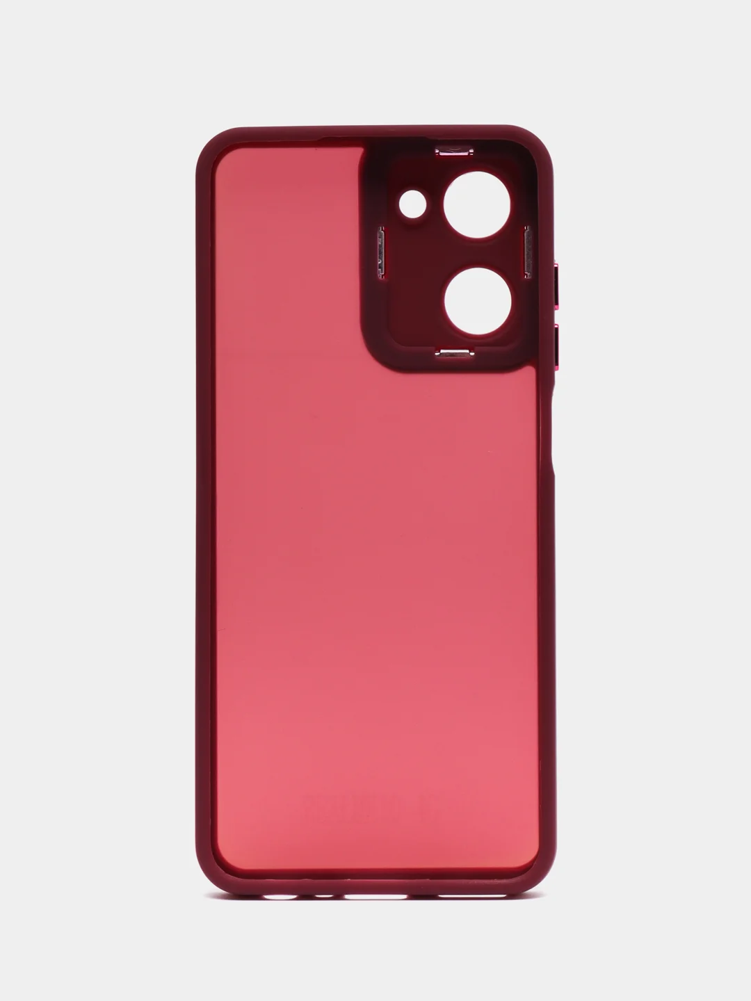 Бордовый чехол матовый для Realme 10, Реалми 10, пластиковый, полупрозрачный, с глянцевой рамкой