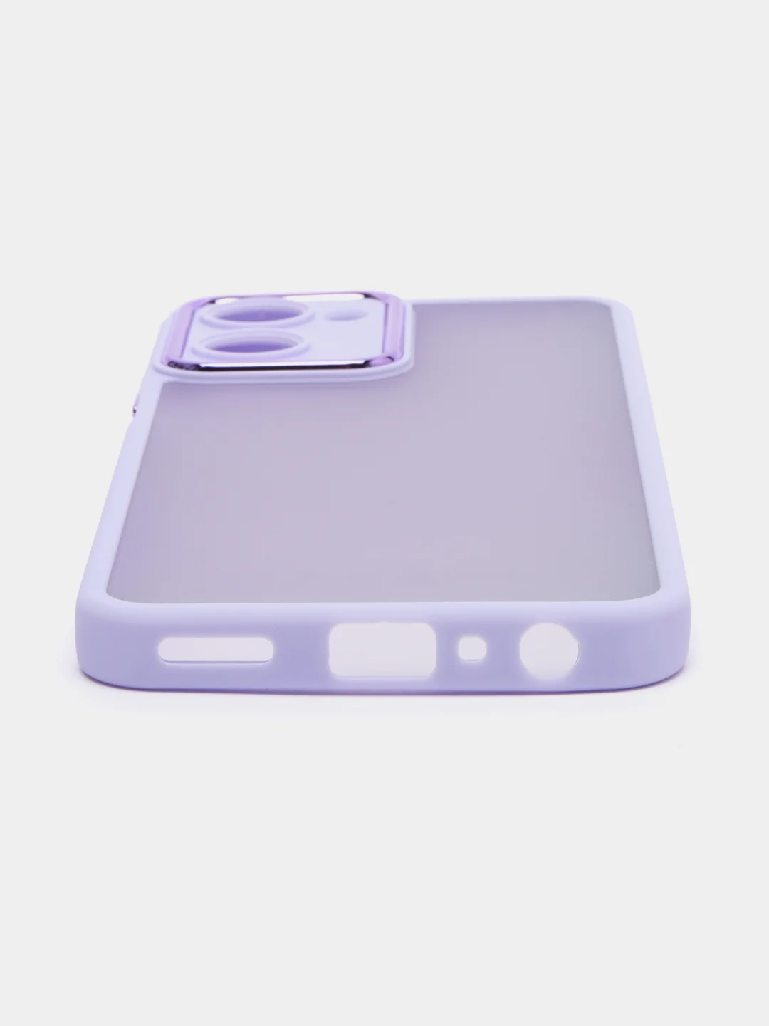 Лавандовый чехол матовый для Realme 10, Реалми 10, пластиковый, полупрозрачный, с глянцевой рамкой