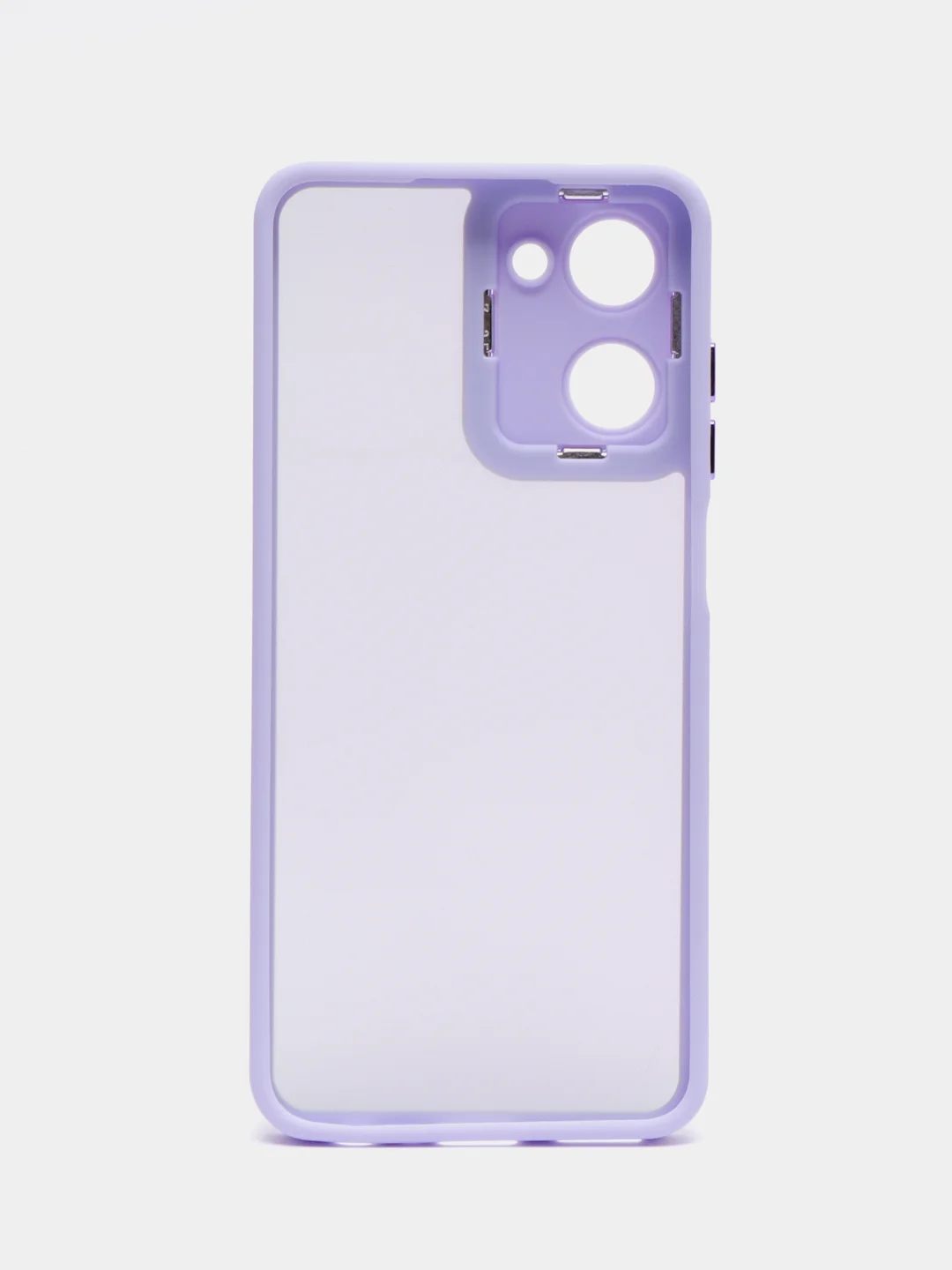 Лавандовый чехол матовый для Realme 10, Реалми 10, пластиковый, полупрозрачный, с глянцевой рамкой