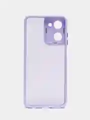 Лавандовый чехол матовый для Realme 10, Реалми 10, пластиковый, полупрозрачный, с глянцевой рамкой