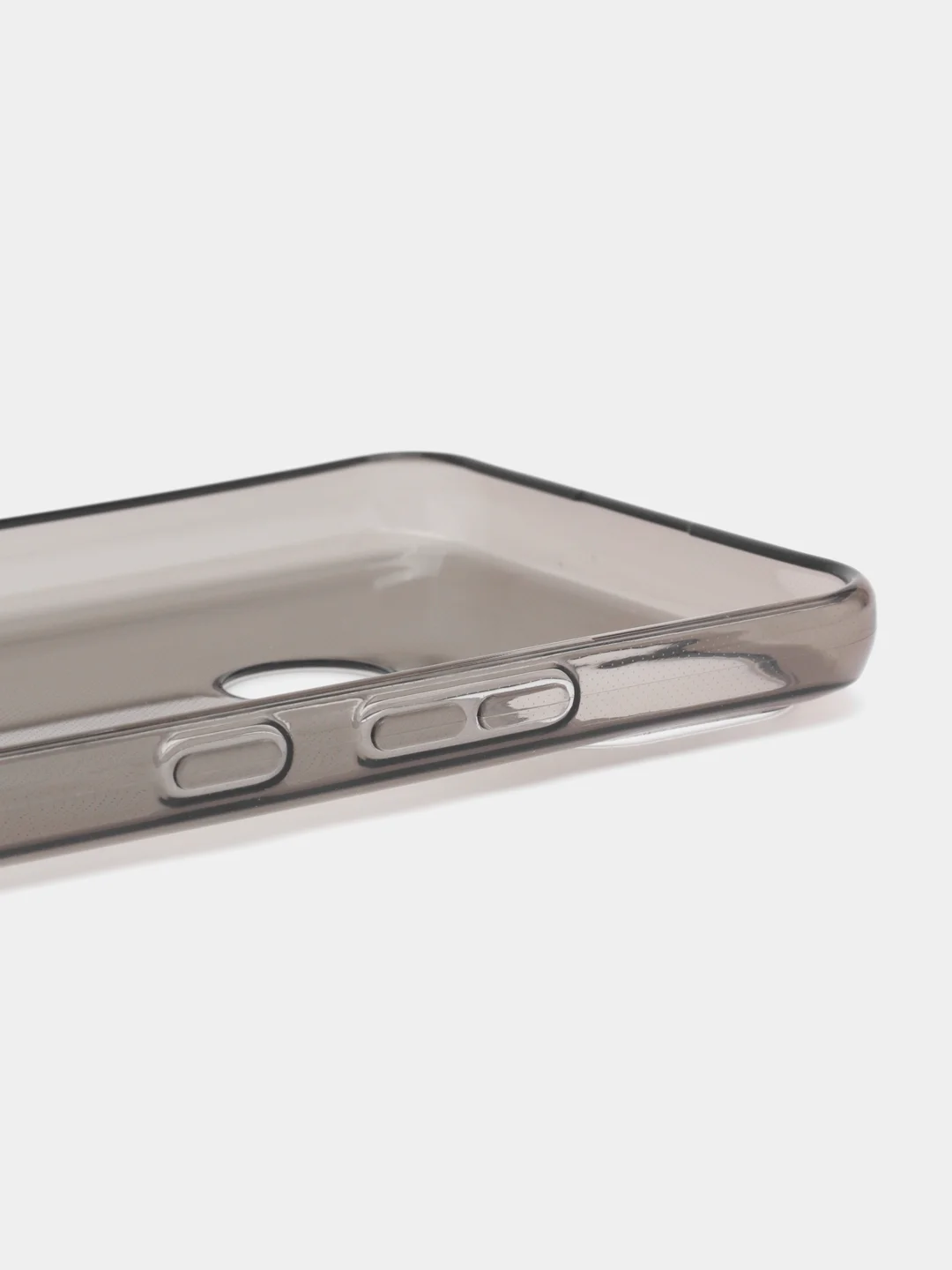 Тёмно-серый чехол силиконовый для Realme C21, накладка, бампер прозрачный затемненный RedLine