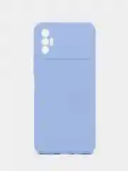 Голубой чехол силиконовый для Tecno Spark 8P Microfiber, бампер, голубой, красный, синий, Borasco