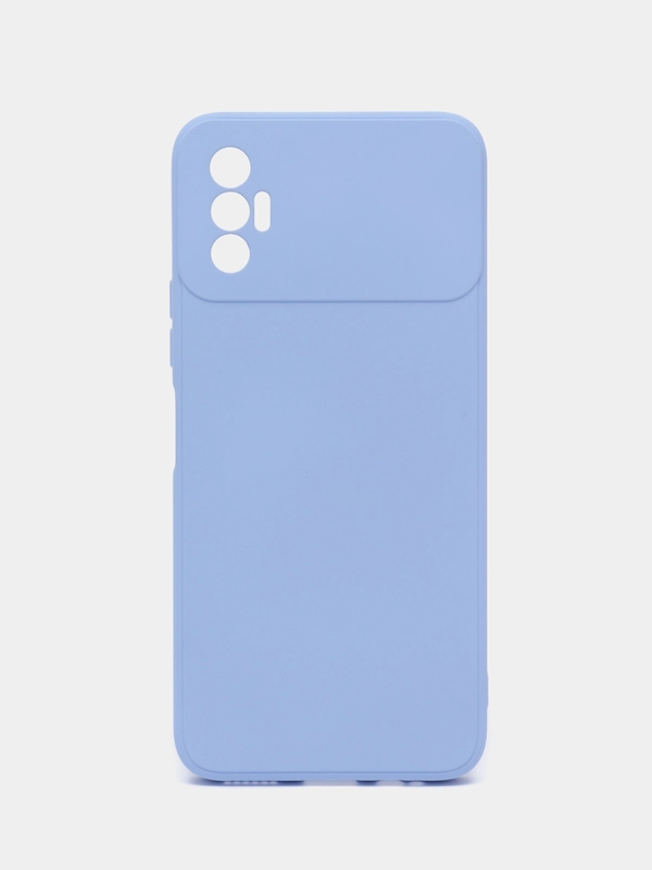 Чехол силиконовый для Tecno Spark 8P Microfiber, бампер, голубой, красный, синий, Borasco