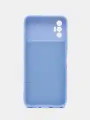 Голубой чехол силиконовый для Tecno Spark 8P Microfiber, бампер, голубой, красный, синий, Borasco
