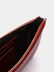 Бордовый кошелек-клатч женский из искусственной кожи