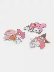 Золотой наклейки для стикербомбинга, Kuromi, Melody, Hello Kitty, Sinnamoroll. Стикерпак, Куроми