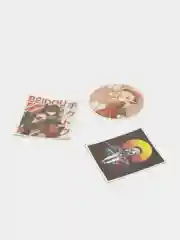 Бежевый меланж наклейки для стикербомбинга, Kuromi, Melody, Hello Kitty, Sinnamoroll. Стикерпак, Куроми