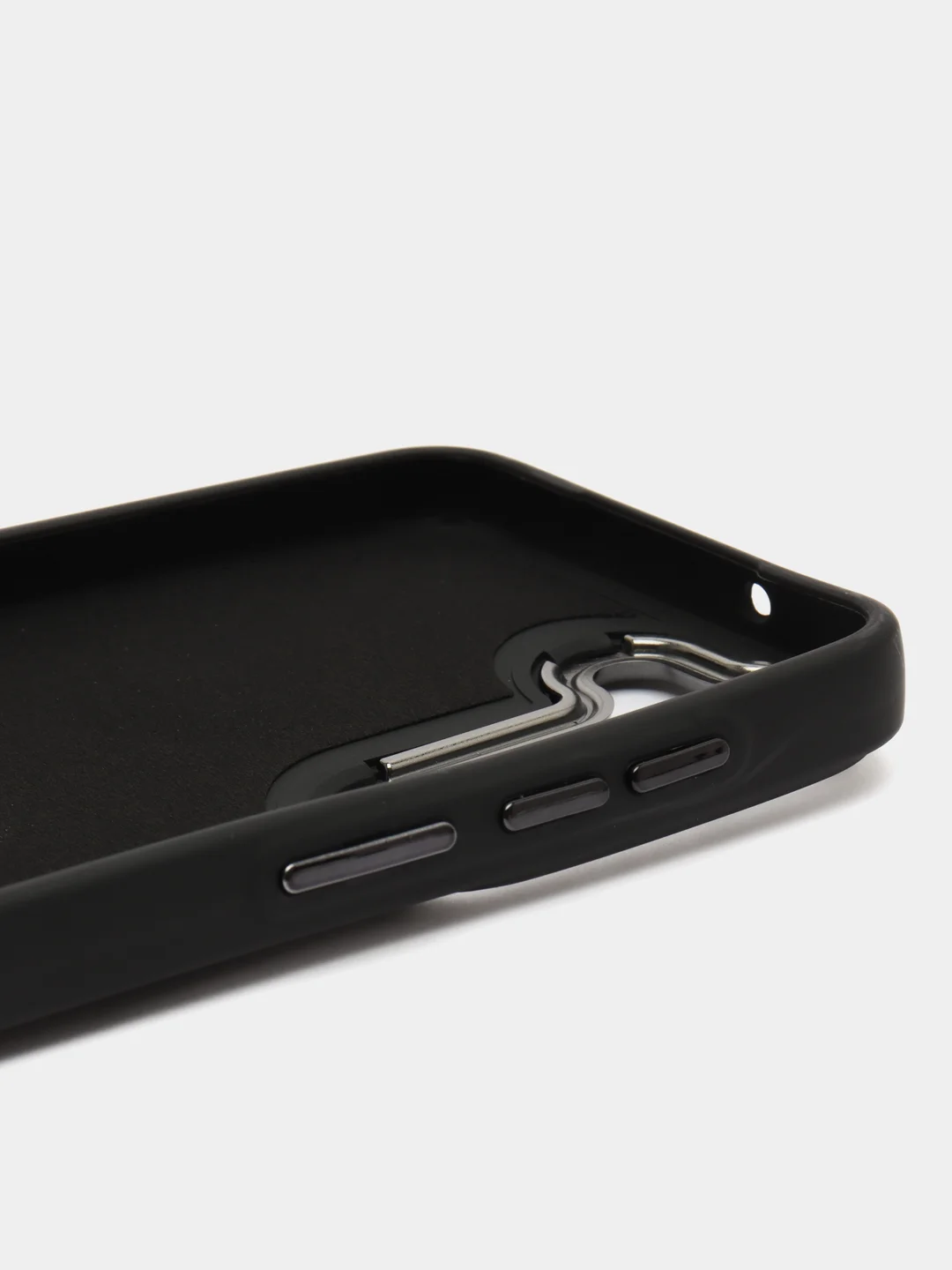 Черный чехол на Samsung Galaxy S23 (Самсунг Галакси С23) плотный, с рисунком и мягким подкладом