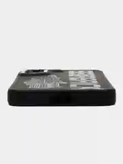 Черный чехол на Samsung Galaxy S23 (Самсунг Галакси С23) плотный, с рисунком и мягким подкладом