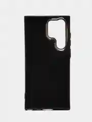 Оранжевый чехол Samsung Galaxy S23 Ultra / Самсунг С23 Ультра плотный, с рисунком и мягким подкладом