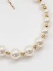 Серый ожерелье из искусственного жемчуга