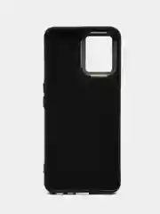 Черный чехол Realme C35 / Реалми С35 плотный, с рисунком и мягким подкладом