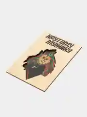 Черный почтовая открытка деревянная, 10 х 15 см