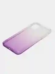 Чехол силиконовый для iPhone 11 Pro Max, прозрачный, градиент фиолетовый, LuxCase