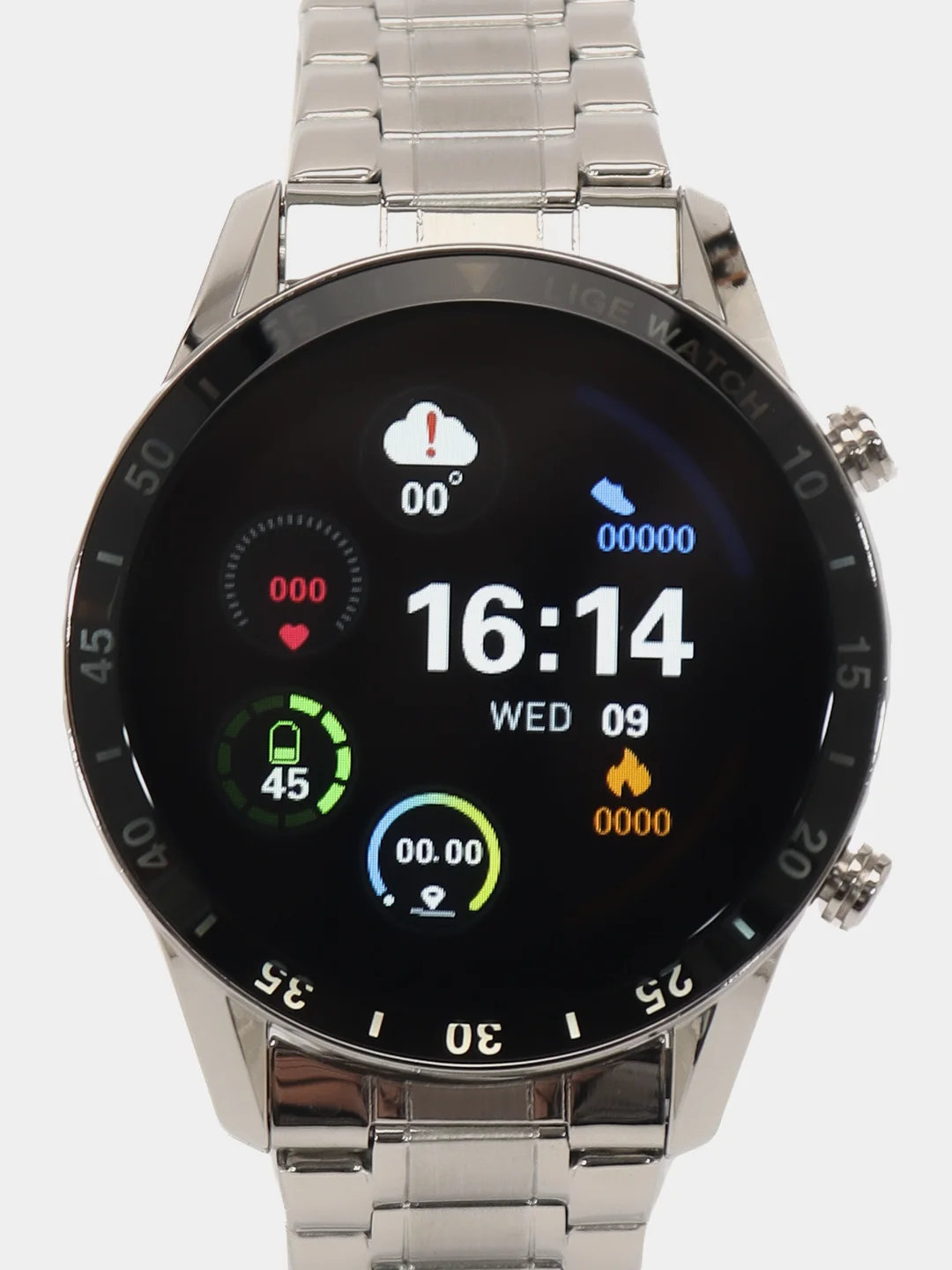 Серый металлик наручные смарт часы, Smart Watch, Lige BW0189 в подарочной упаковке