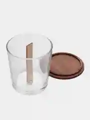 Стаканы Old Fashion для свечей, с деревянными фитилями с треском и крышками, 250 мл, 8 штук