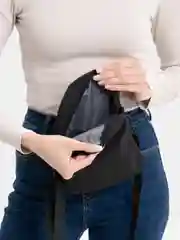 Угольный сумка через плечо текстильная "Эмоджи"