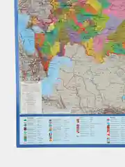 Карта России политико-административная настенная, 1:8,5М, интерактивная, Brauberg, 112396