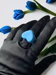 Акриловое кольцо "Сердце", 4 цвета, 18 мм