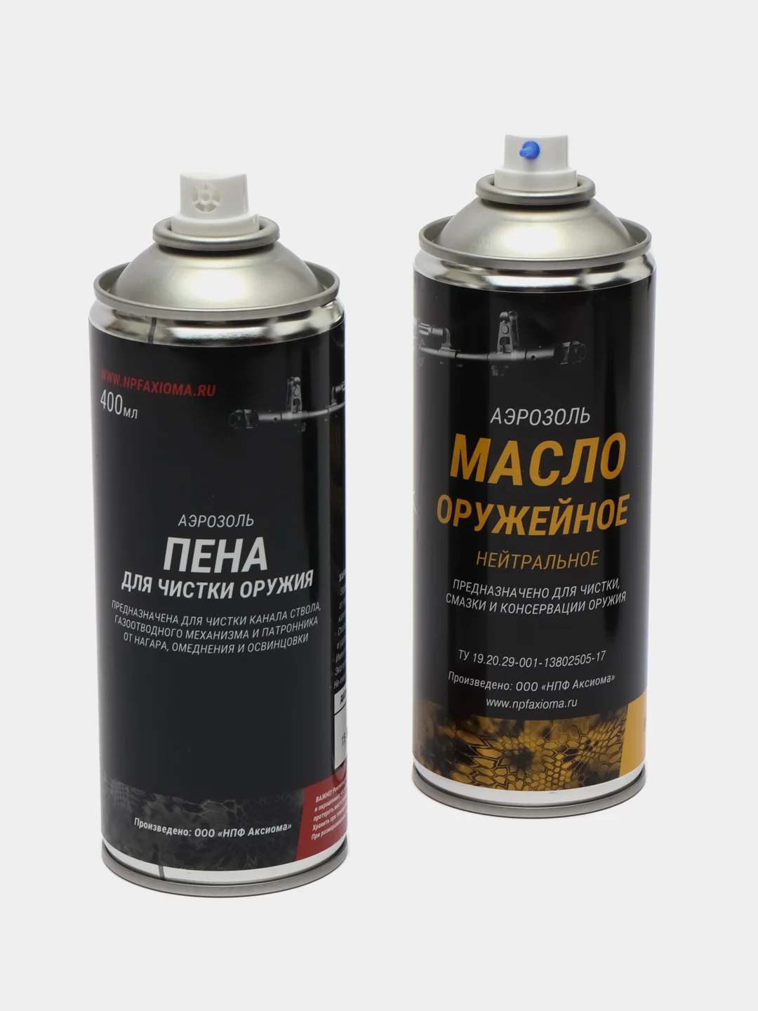 Набор 2-х средств для ухода за оружием ОПТИМАЛЬНЫЙ ПЛЮС /Масло нейтральное,Пена для чистки