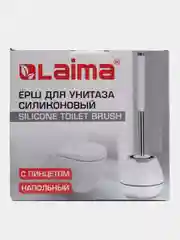 Ерш для унитаза Laima, силиконовый, овальный, напольный, с пинцетом