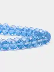 Небесно-голубой бусины рондели, граненые, стеклянные