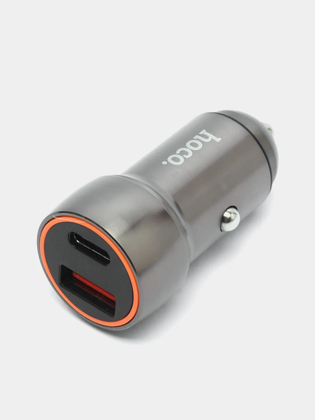 Серый металлик автомобильное зарядное устройство HOCO Z46A PD20W + QC3.0, быстрая зарядка