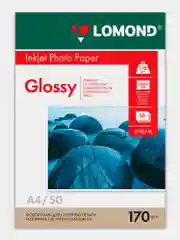 Фотобумага глянцевая, бумага для печати фото, А4, 170 г/м2, 50 листов, Lomond, 361578