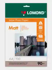 Фотобумага матовая, бумага для печати фото A4, 90 г/м2, 100 листов, Lomond, 360332