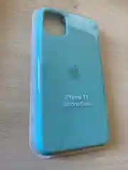 Бирюзовый чехол Silicone Case для iPhone 11, с открытым низом