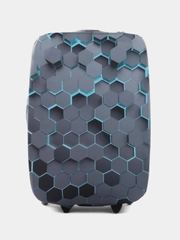Чехол для чемодана Art moments, дизайн Black Hexagon, размер 75 х 85 см