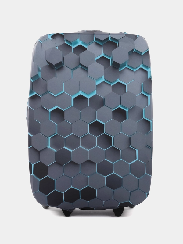 Чехол для чемодана Art moments, дизайн Black Hexagon, размер 75 х 85 см